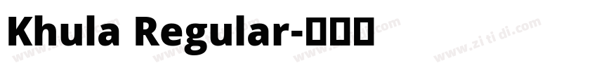 Khula Regular字体转换